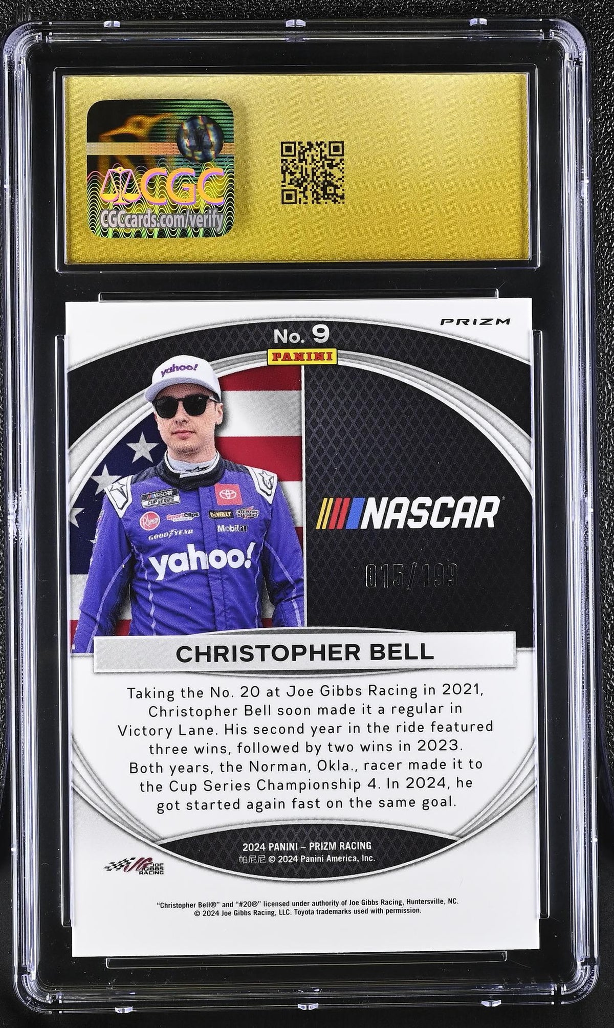 2024 Prizm #9 Christopher Bell National Pride /199 CGC 10