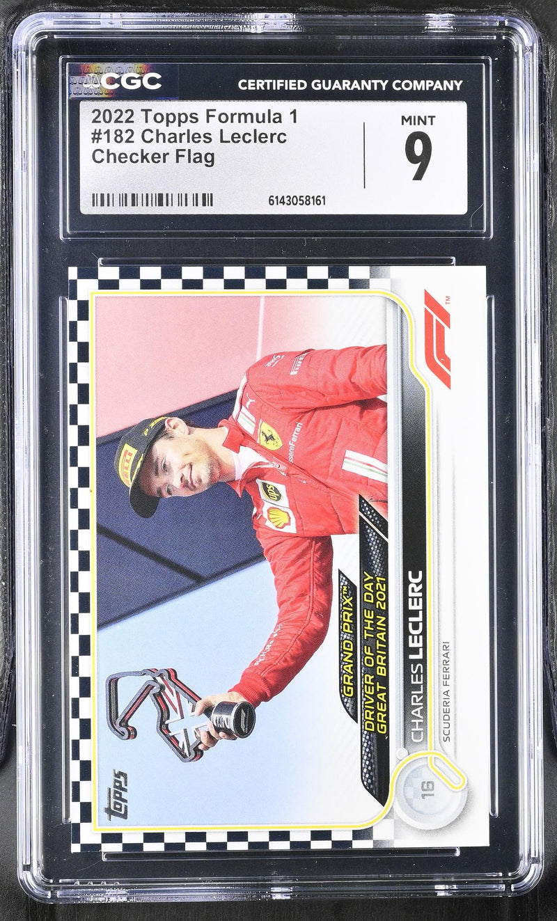 2022 Topps Formula 1 Charles Leclerc #182 Checker Flag CGC 9