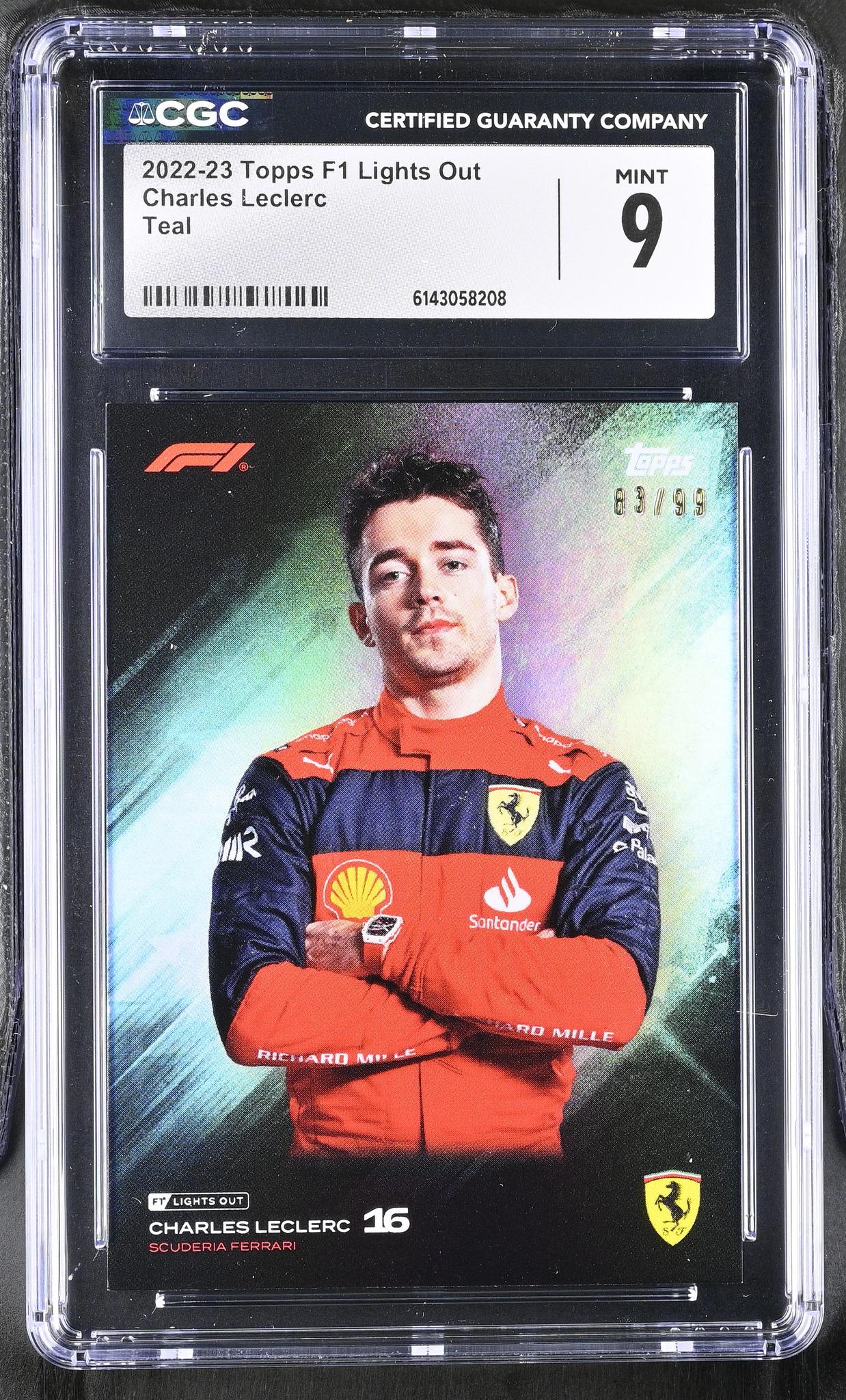 2022 Topps Charles Leclerc Lights Out /99 CGC 9