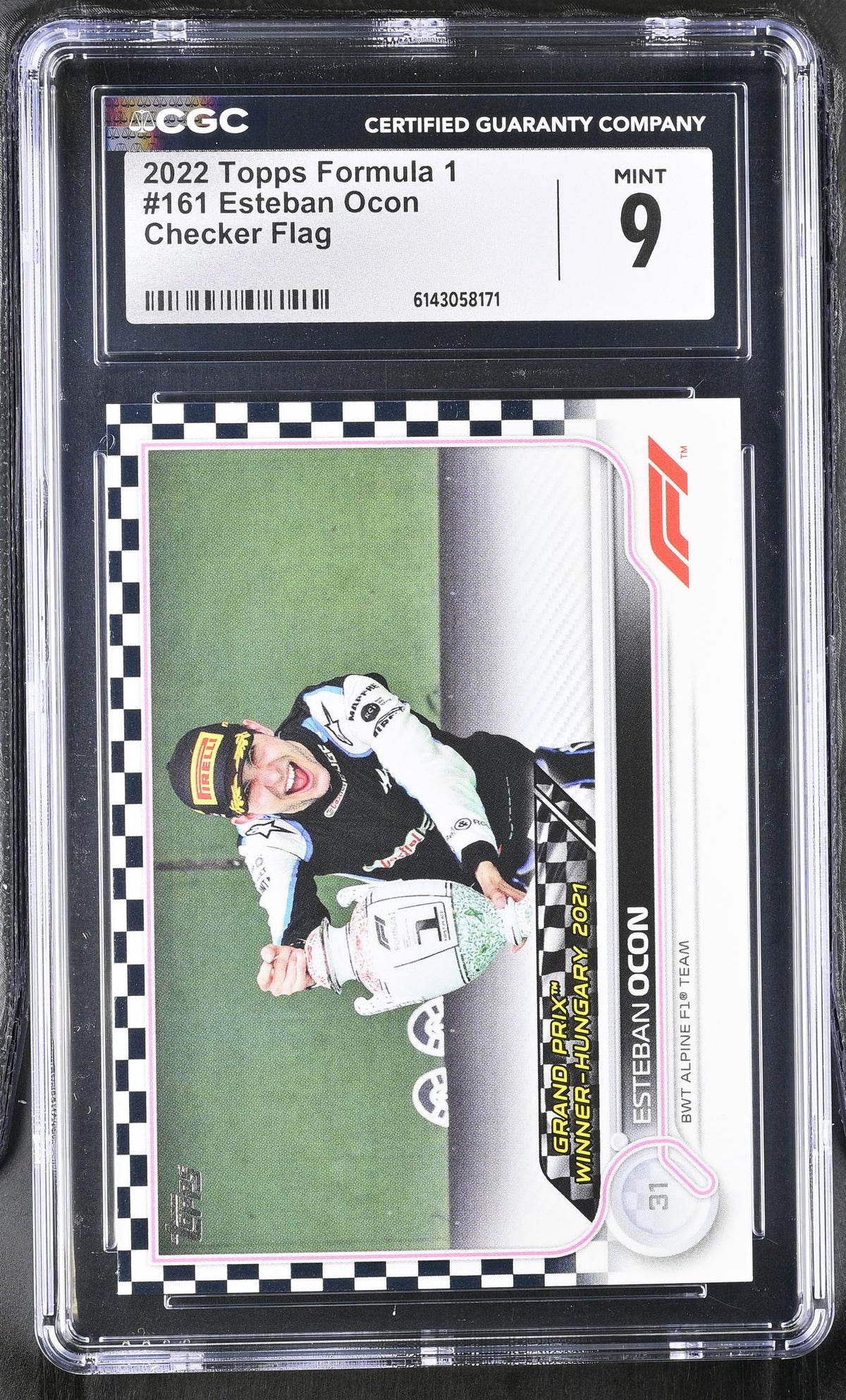 2022 Formula 1 #161 Esteban Ocon Checker Flag CGC 9