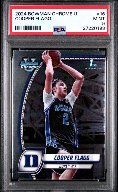 2024 Bowman Chrome U Cooper Flagg #16 1st Bowman PSA 9