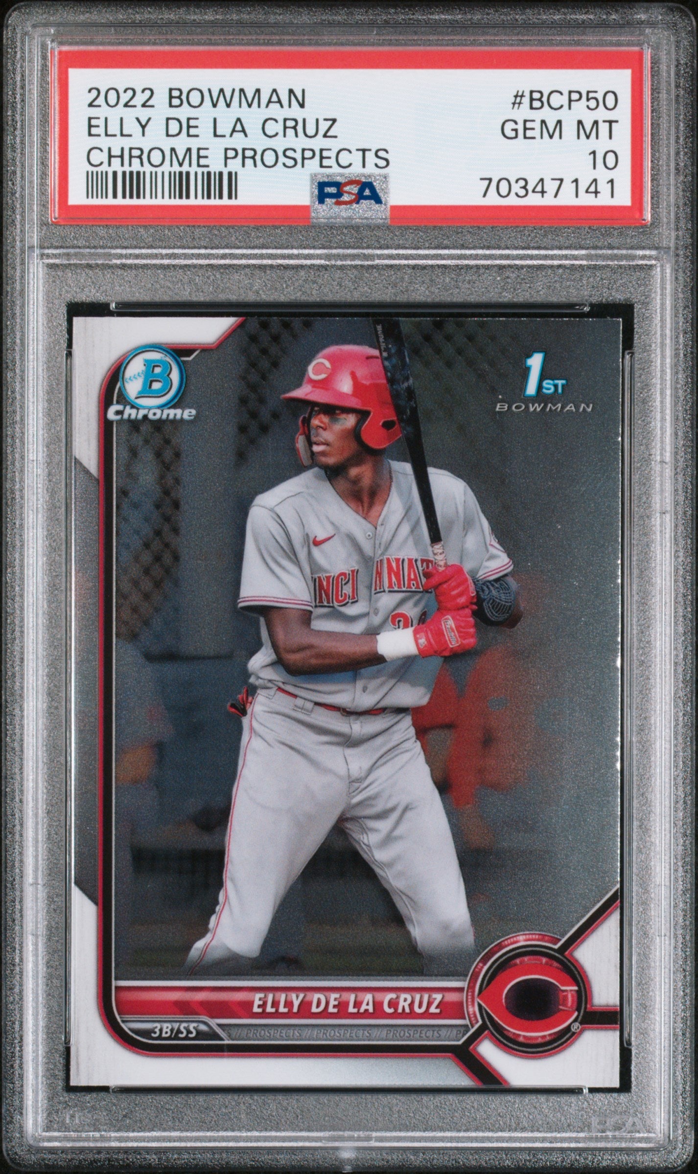 2022 Bowman Chrome Prospect Elly De La Cruz #BCP50 PSA 10