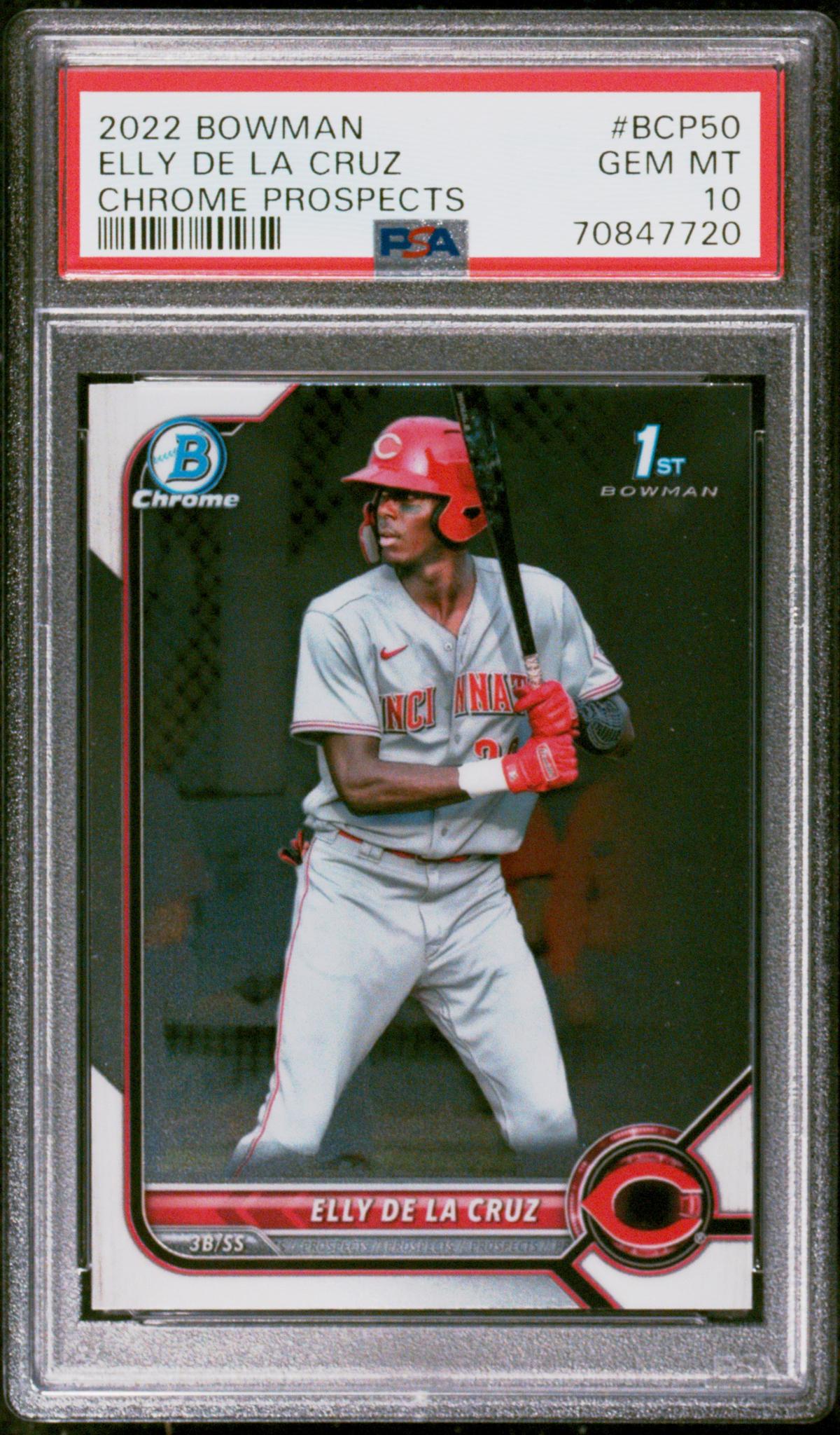 2022 Bowman Chrome Prospect Elly De La Cruz #BCP50 PSA 10
