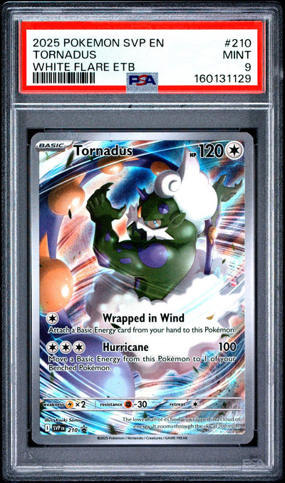 Pokémon SVP Tornadus #210 White Flare ETB PSA 9