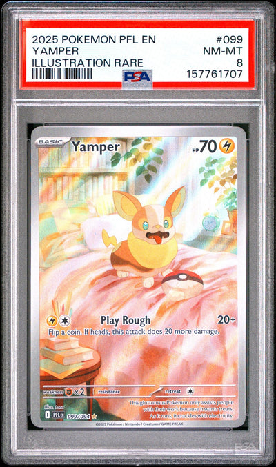 Pokémon Yamper #099/094 Illustration Rare PSA 8