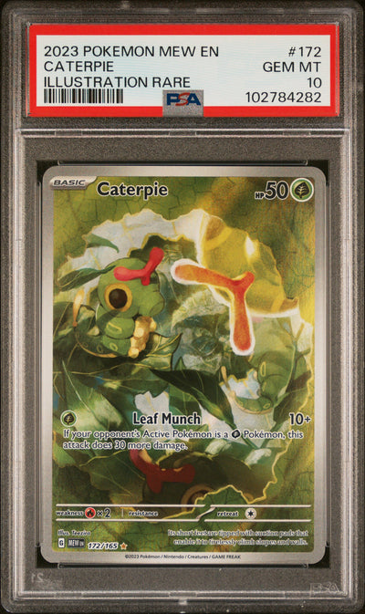2023 Pokemon Scarlet and Violet 151 Illustration Rare Caterpie #172 PSA 10