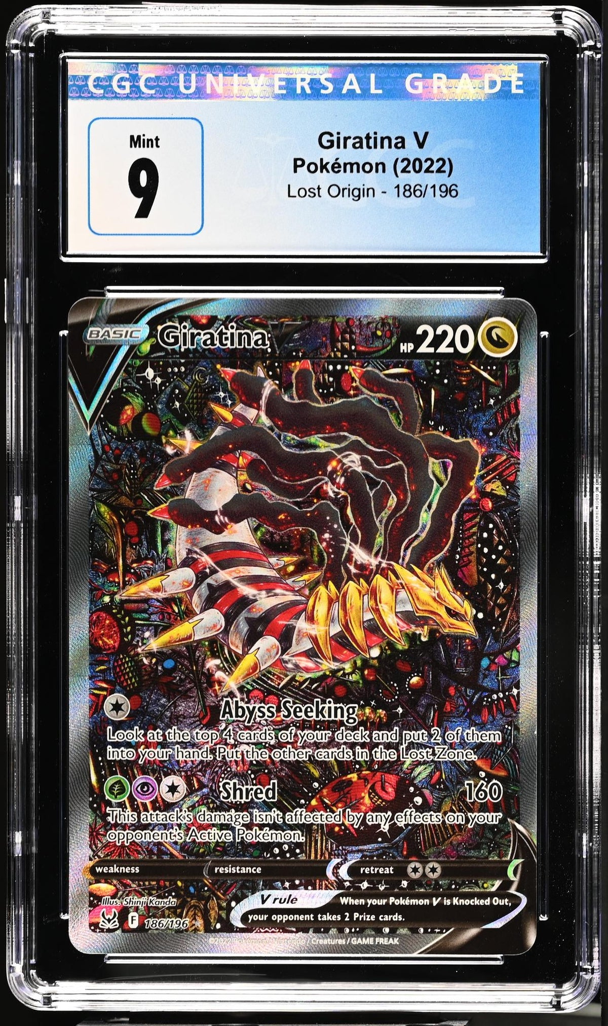 2022 Lost Origin #186/196 Giratina V CGC 9