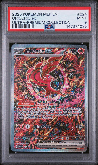 2025 Pokemon Mega Evolution Mega Charizard X Ex Black Star Promo Ultra Premium Collection Oricorio Ex #024 PSA 9