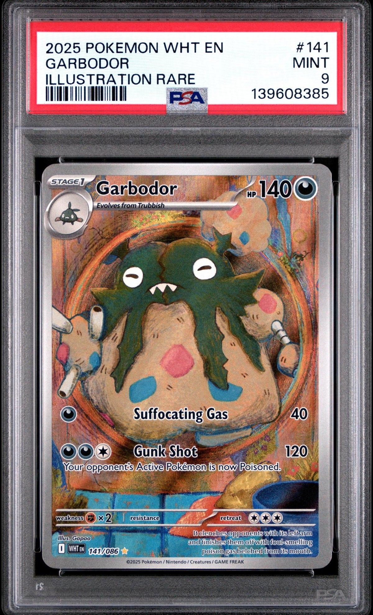 Pokémon Garbodor #141/086 Illustration Rare PSA 9