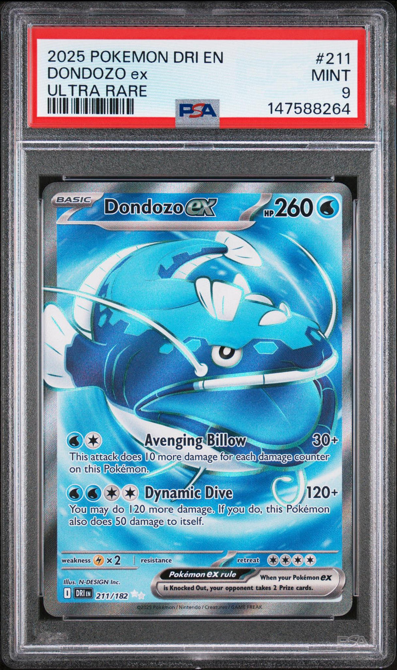 Pokémon Dondozo ex #211 Ultra Rare PSA 9