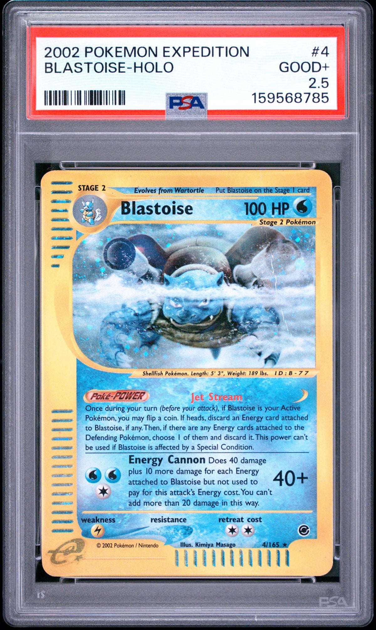 2002 Pokemon Expedition Holo Blastoise #4 PSA 2.5 159568785