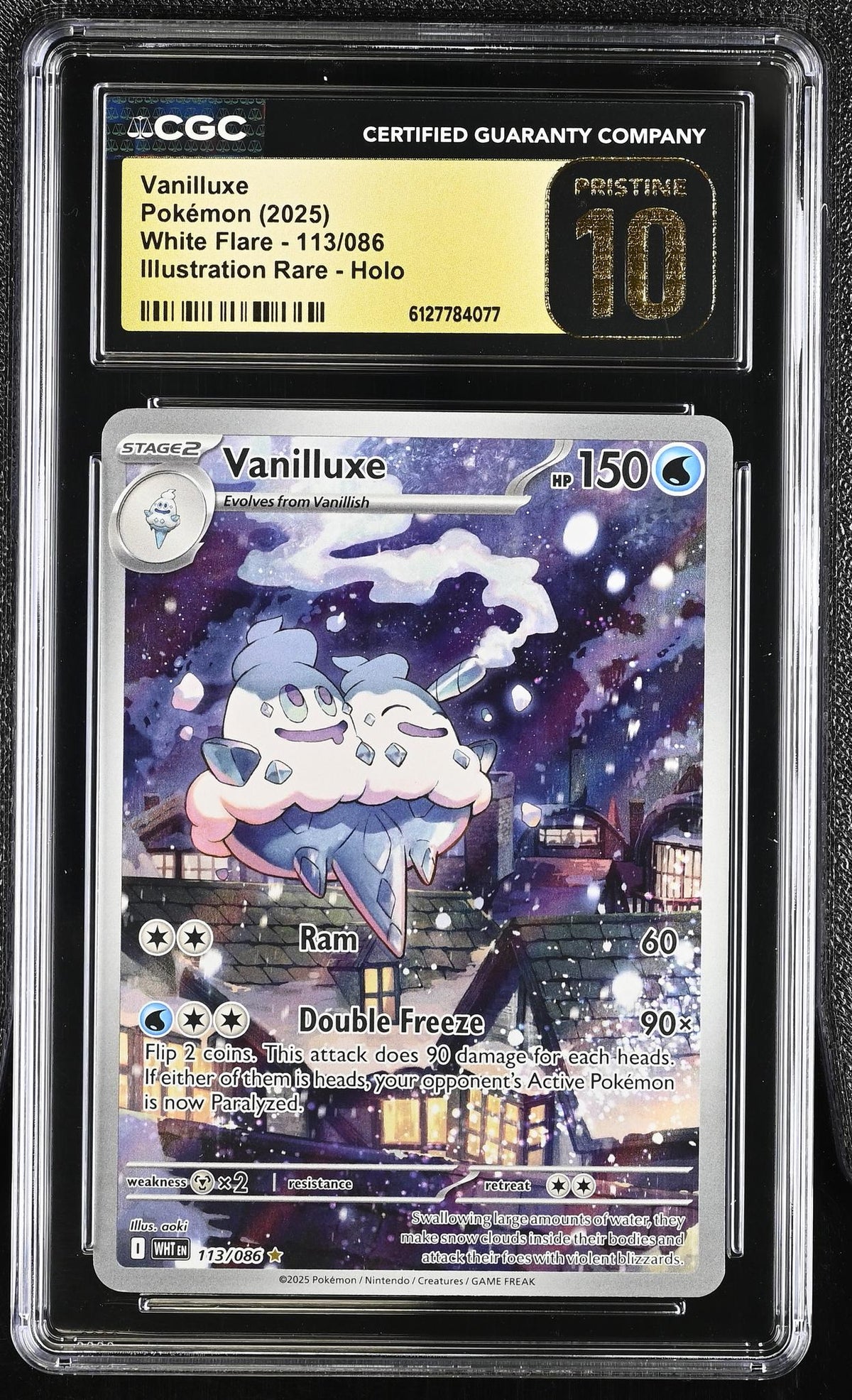 2025 Pokemon #113/086 Vanilluxe Illustration Rare CGC 10