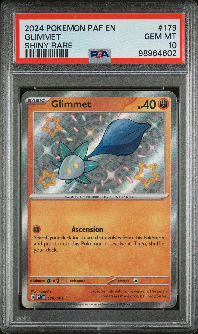 Pokémon Glimmet #179/091 Shiny Rare PSA 10