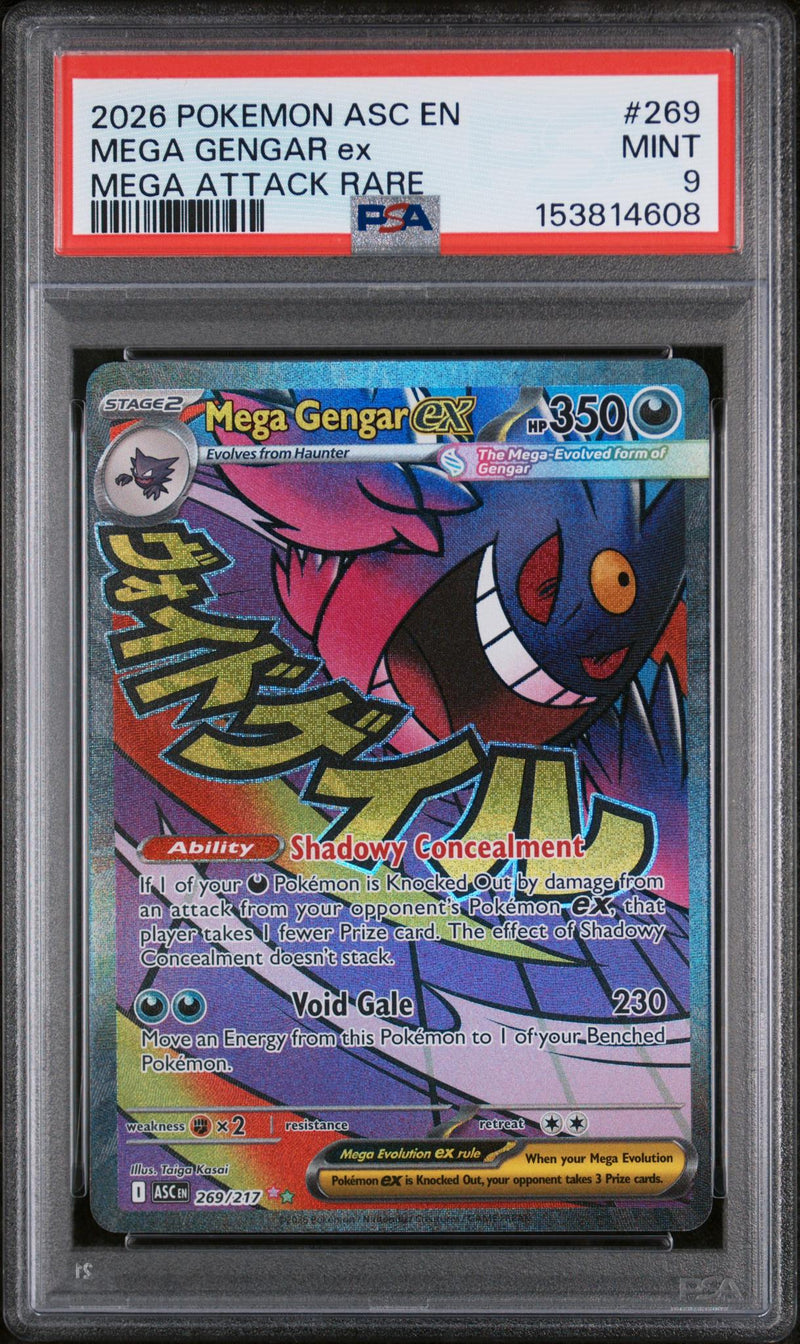 Pokémon ASC Mega Gengar ex #269 Mega Attack Rare PSA 9