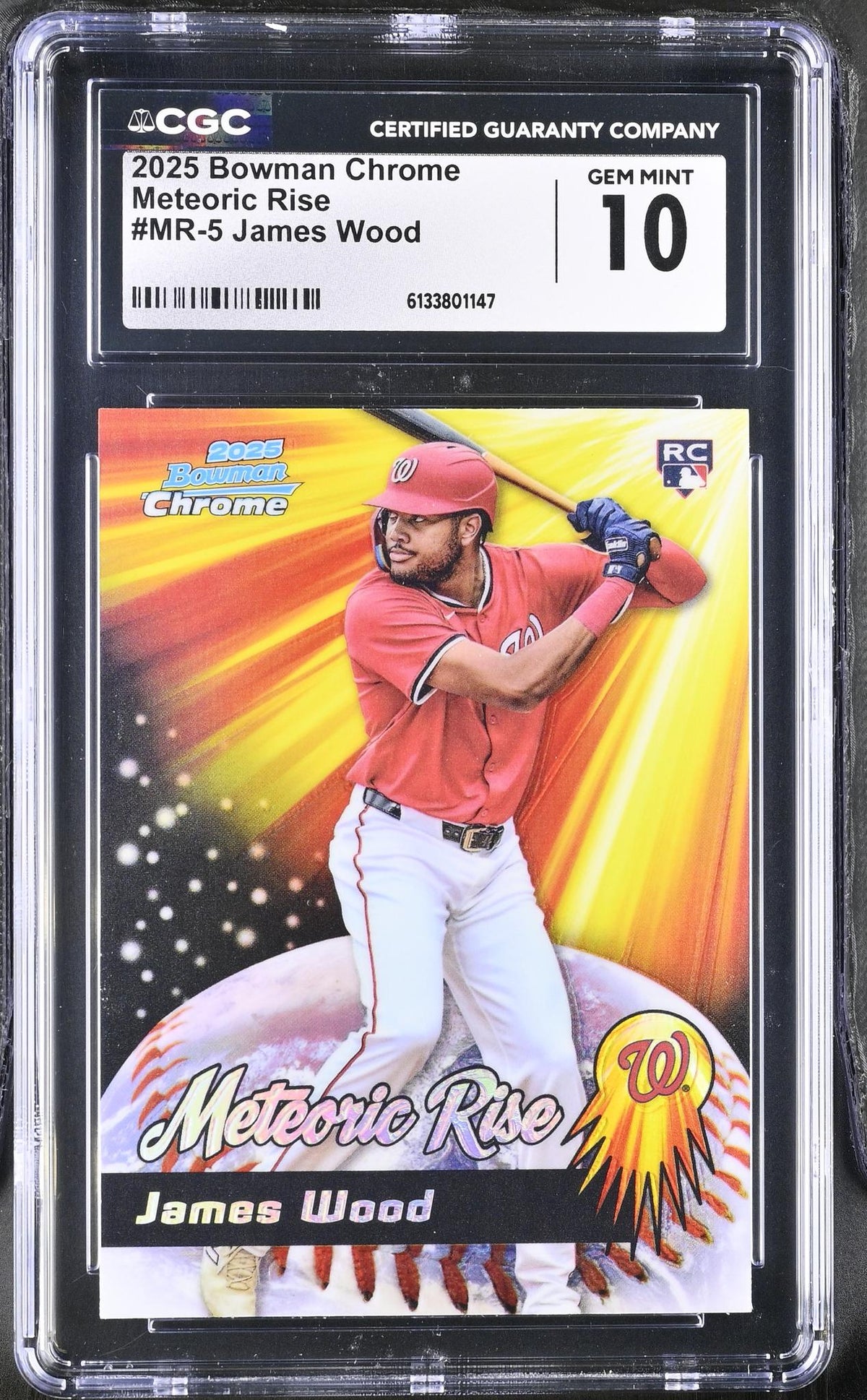 2025 Bowman Chrome #MR-5 James Wood Meteoric Rise CGC 10