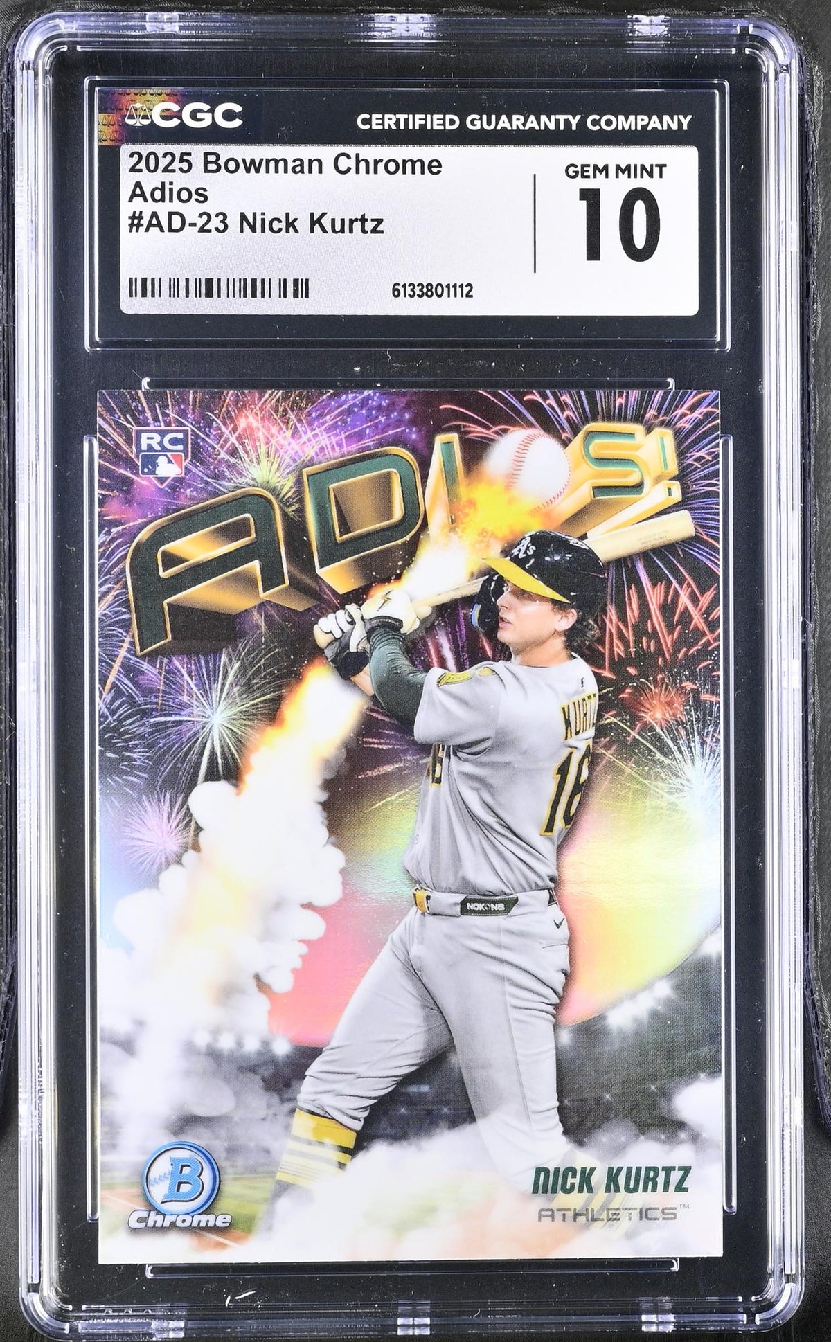 2025 Bowman Chrome #AD-23 Nick Kurtz Adios CGC 10