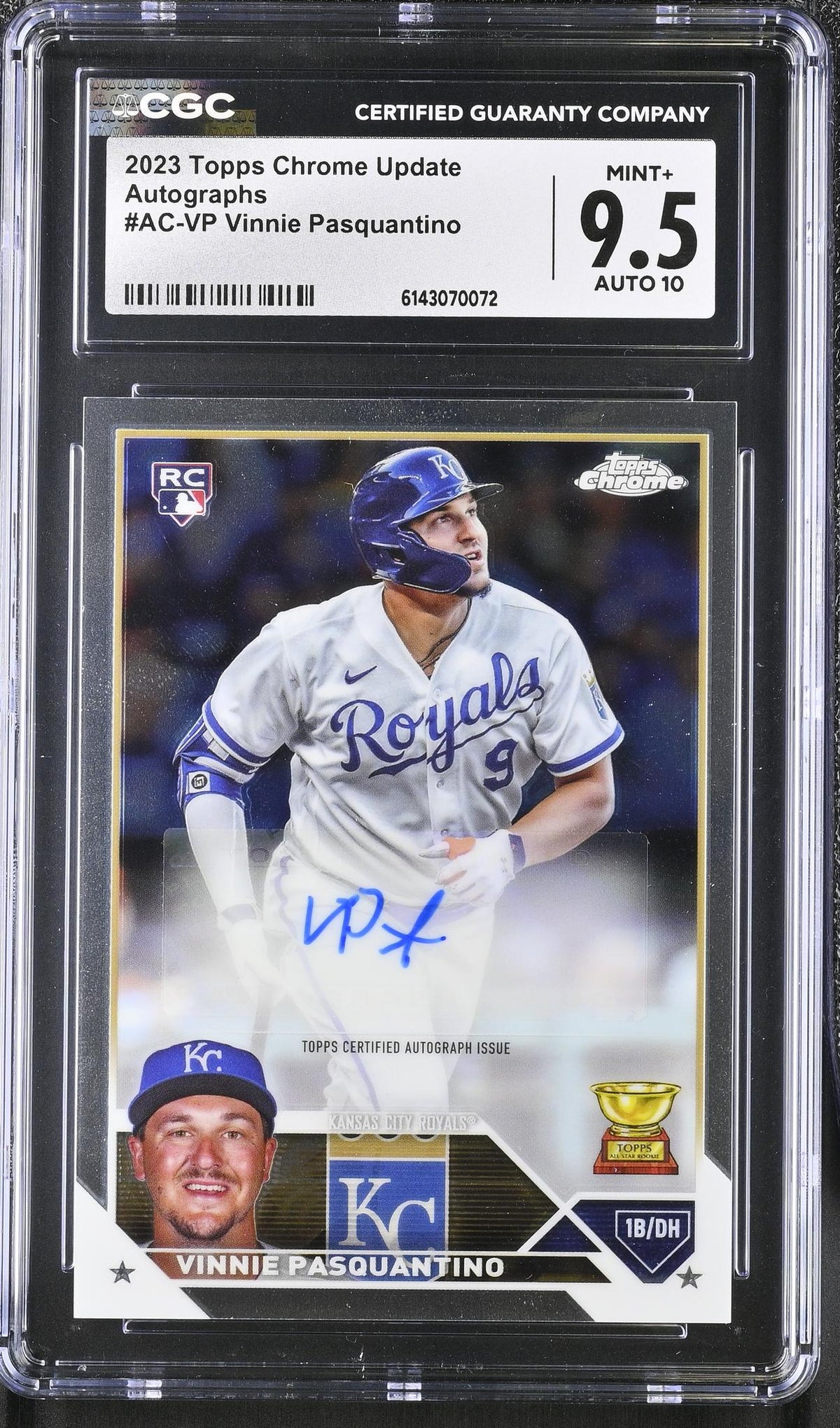 2023 Topps Chrome #AC-VP Vinnie Pasquantino Update Autographs Auto CGC 9.5