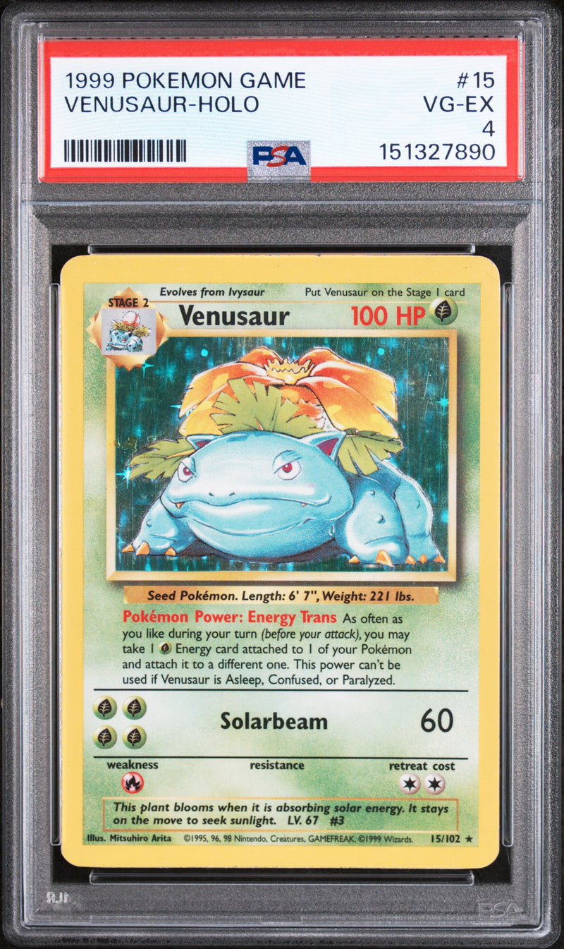 Pokémon Base Set Venusaur Holo #15/102 PSA 4