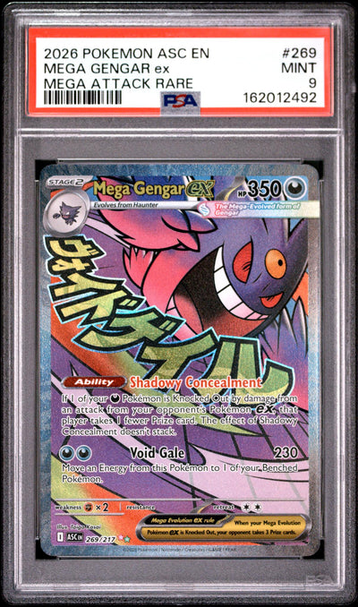 Pokémon ASC Mega Gengar ex #269 Mega Attack Rare PSA 9