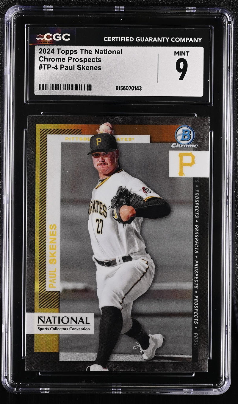 2024 Bowman #TP-4 Paul Skenes The National Chrome Prospects CGC 9