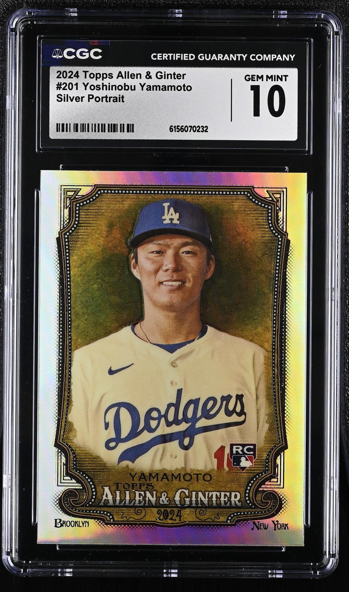 2024 Allen & Ginter #201 Yoshinobu Yamamoto Silver Portrait CGC 10