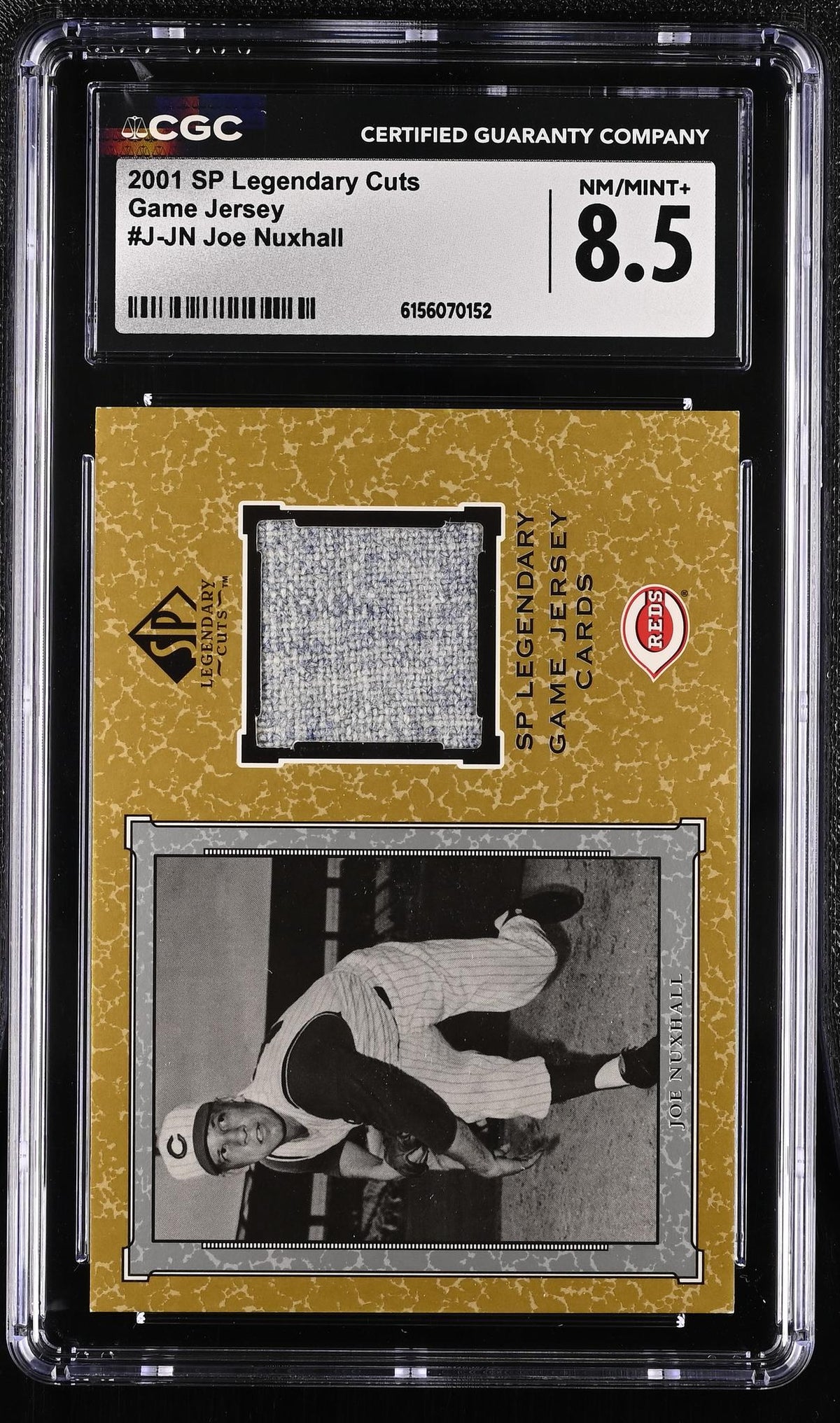 2001 SP Legendary Cuts #J-JN Joe Nuxhall Game Jersey CGC 8.5