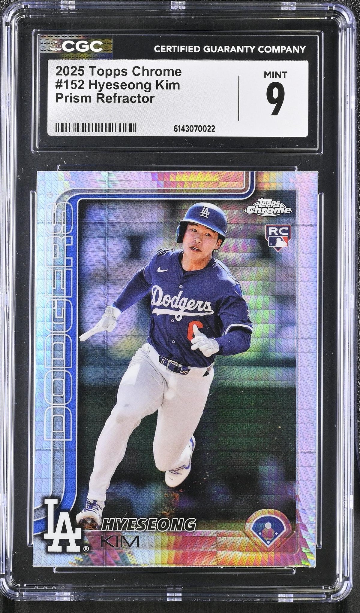 2025 Topps Chrome #152 Hyeseong Kim Prism Refractor CGC 9