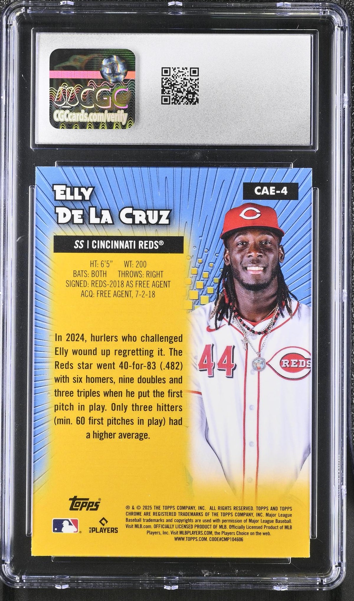 2025 Topps Chrome #CAE-4 Elly De La Cruz All-Etch CGC 9.5