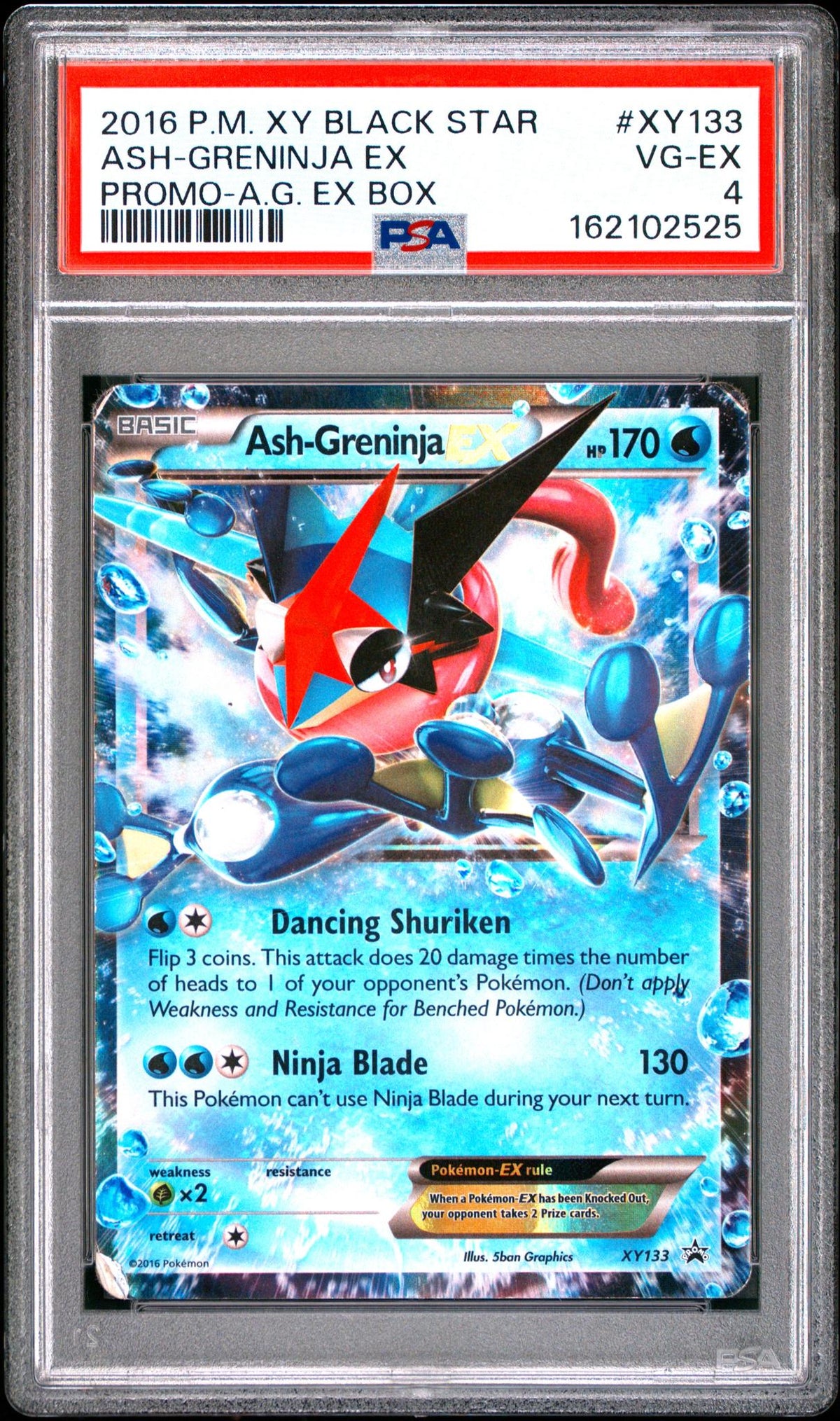 2016 Pokemon XY Black Star Promo Ash Greninja Ex Box Ash Greninja Ex #XY133 PSA 4