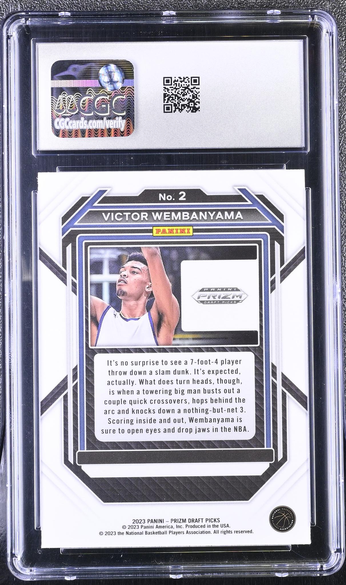 2023 Prizm #2 Victor Wembanyama Prizm Draft Picks CGC 10