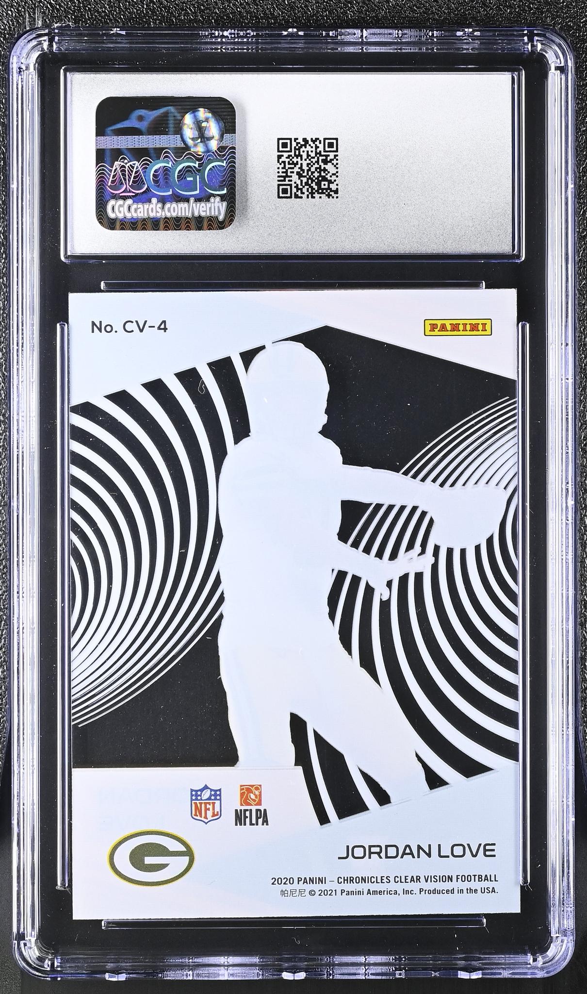 2020 Chronicles Clear Vision #CV-4 Jordan Love Clear Vision CGC 10