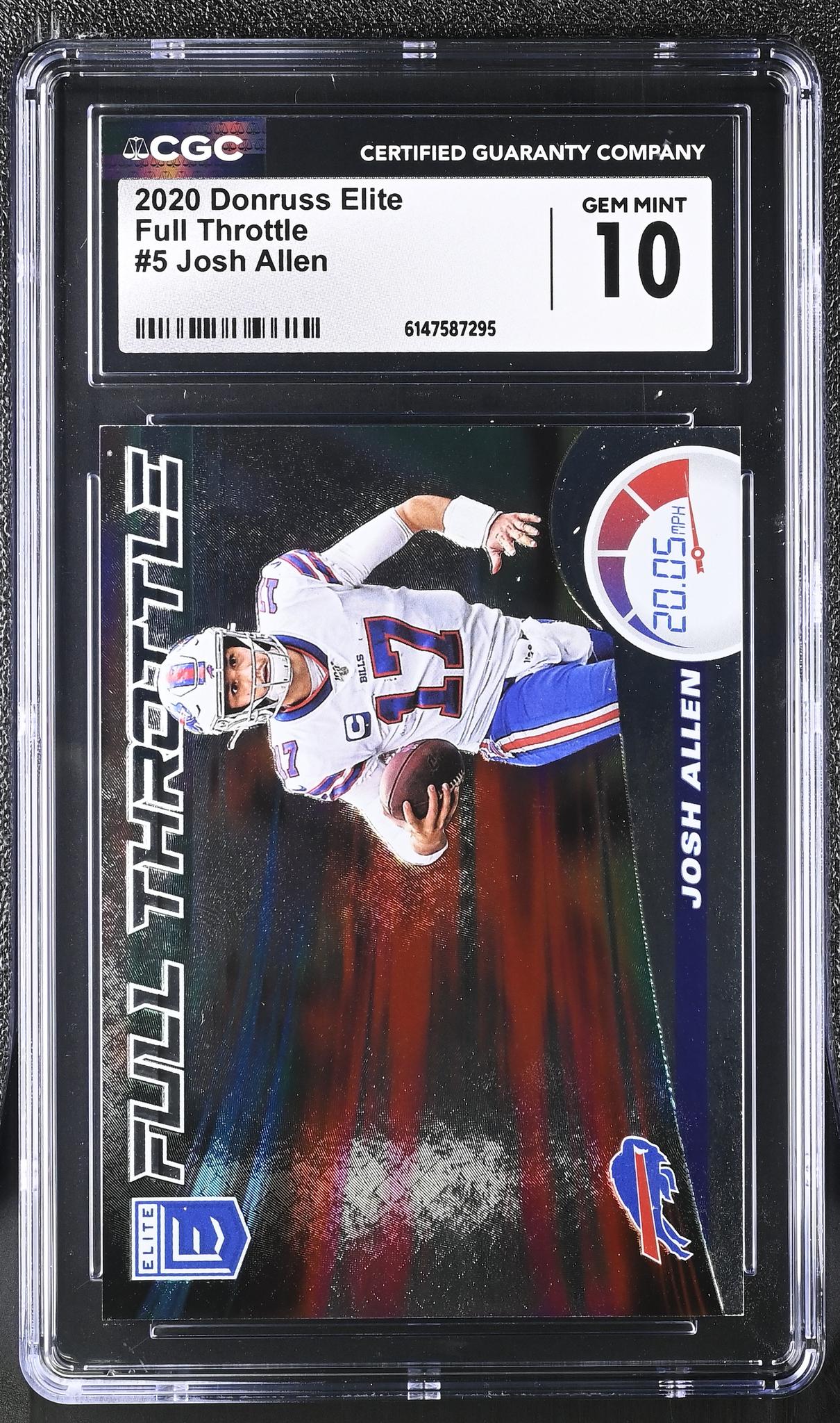 2020 Donruss Elite #5 Josh Allen Full Throttle /349 CGC 10