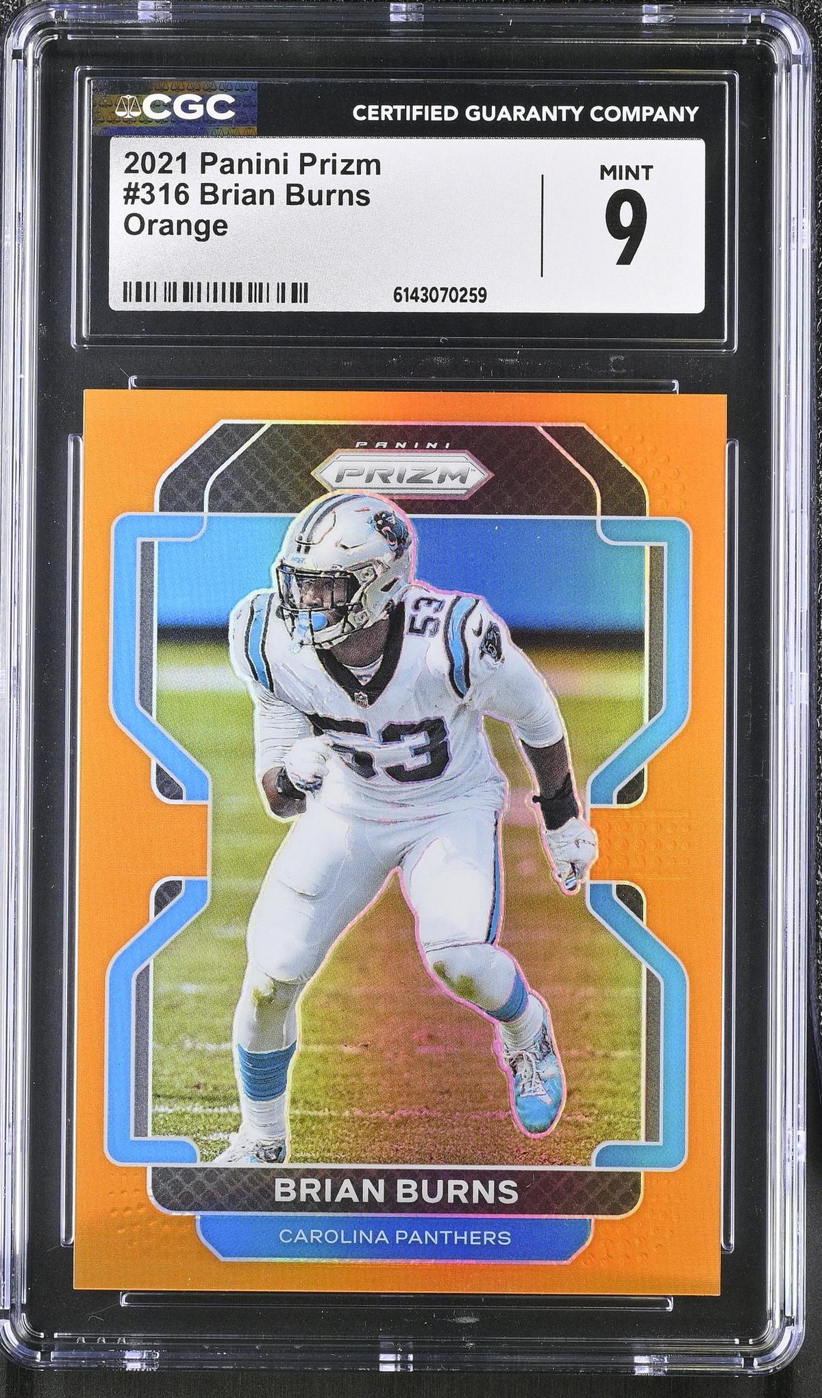 2021 Prizm #316 Brian Burns /249 CGC 9