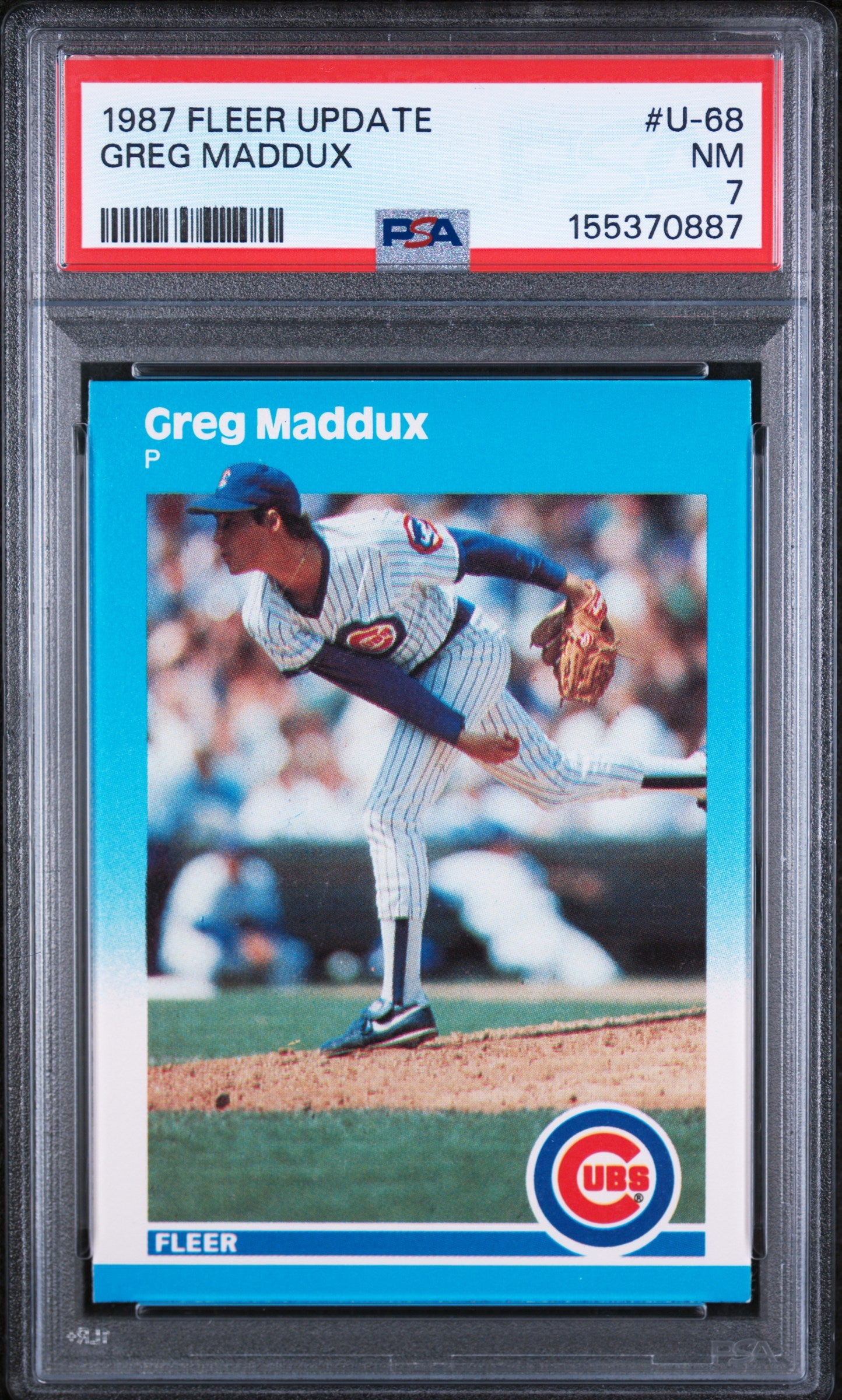 1987 Fleer Update Greg Maddux #U68 PSA 7
