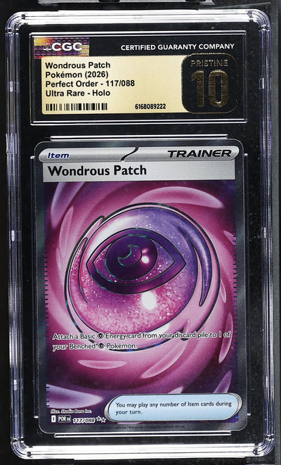 2026 Pokemon #117/088 Wondrous Patch Perfect Order CGC 10