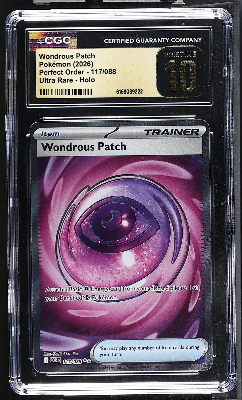 2026 Pokemon #117/088 Wondrous Patch Perfect Order CGC 10