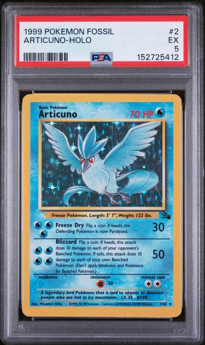 Pokémon Fossil Articuno Holo #2/62 PSA 5
