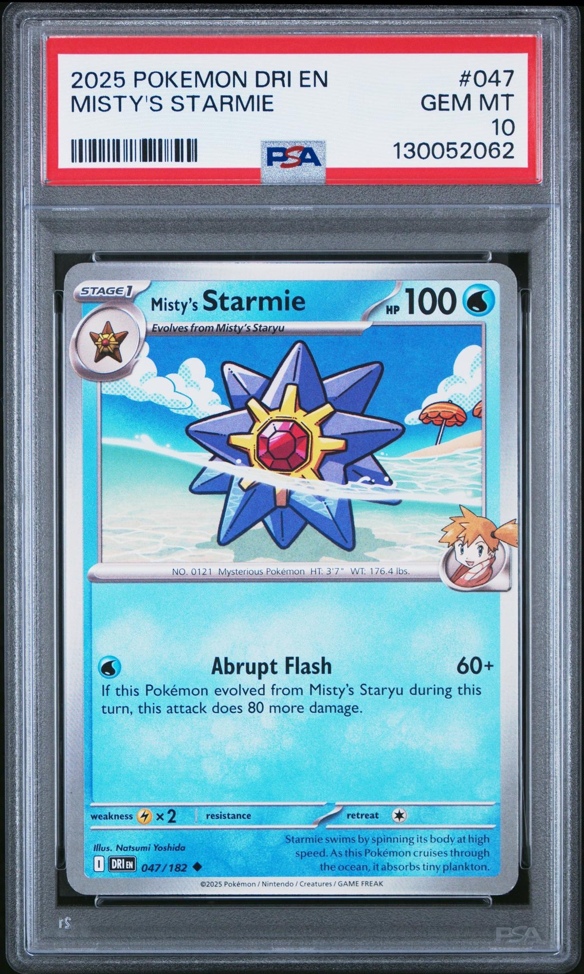 2025 Destined Rivals - Dri En - English Misty's Starmie #047 PSA 10