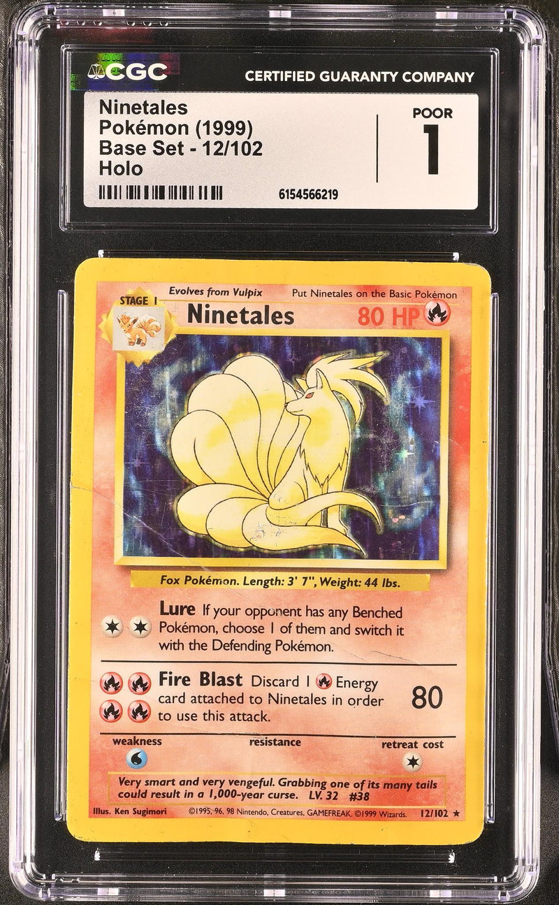 Pokémon Base Set Ninetales #12/102 Holo CGC 1