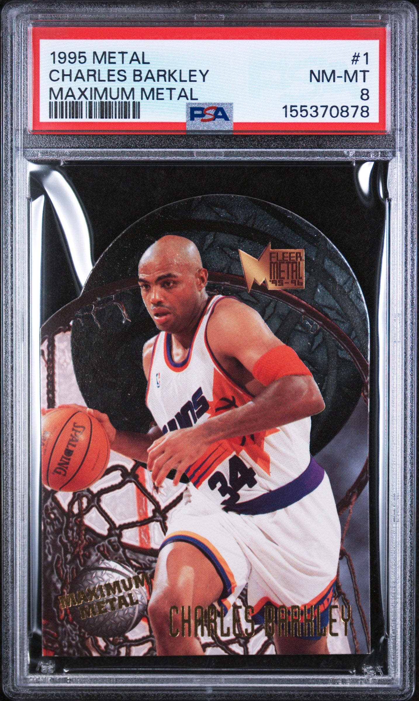 1995 Metal Maximum Charles Barkley #1 /1 PSA 8