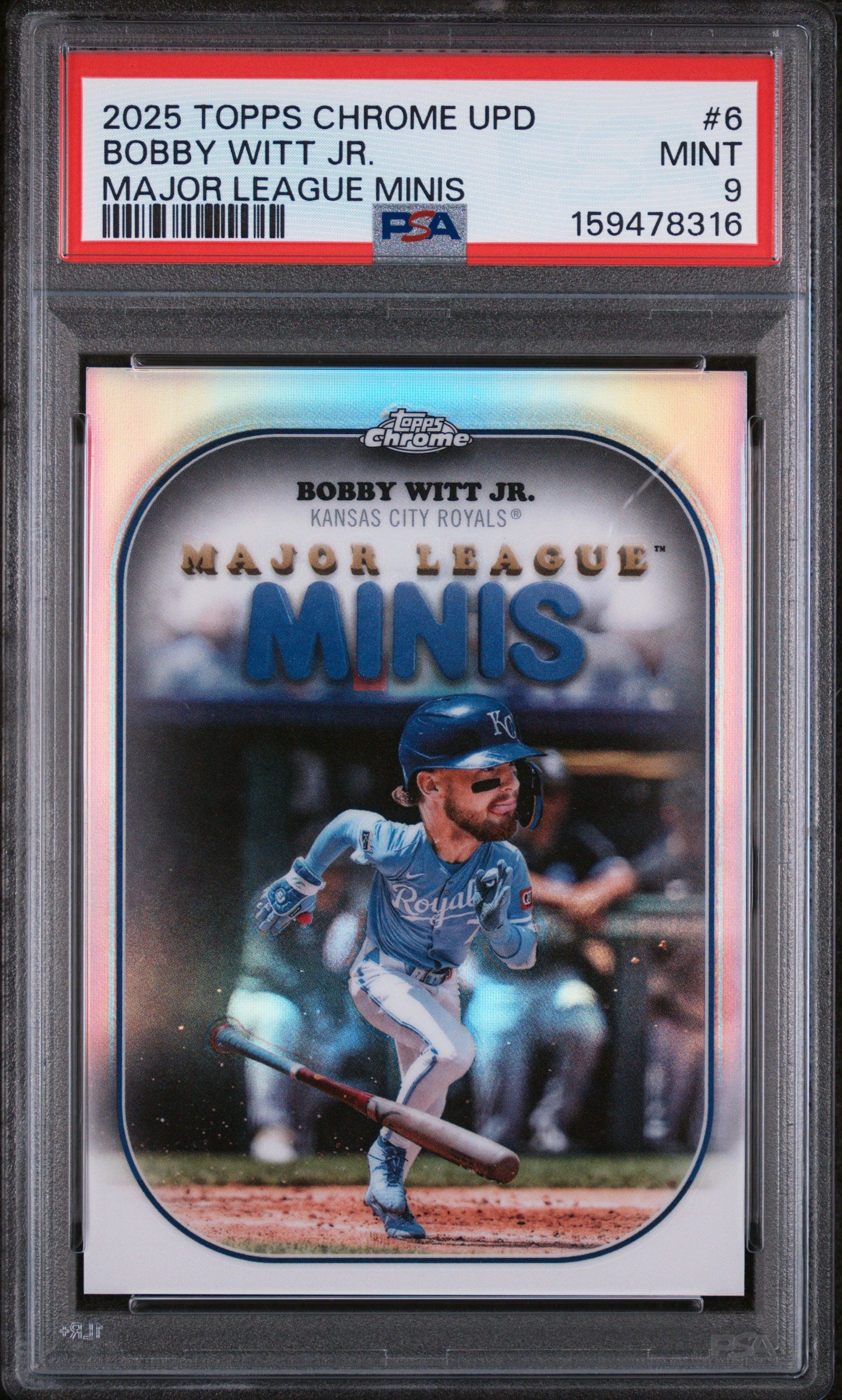 2025 Topps Chrome Update Bobby Witt Jr. #MM-6 PSA 9