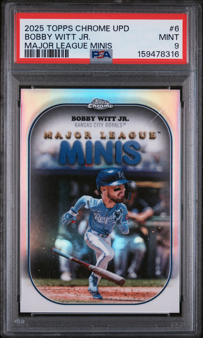 2025 Topps Chrome Major League Minis Bobby Witt Jr. #6 PSA 9