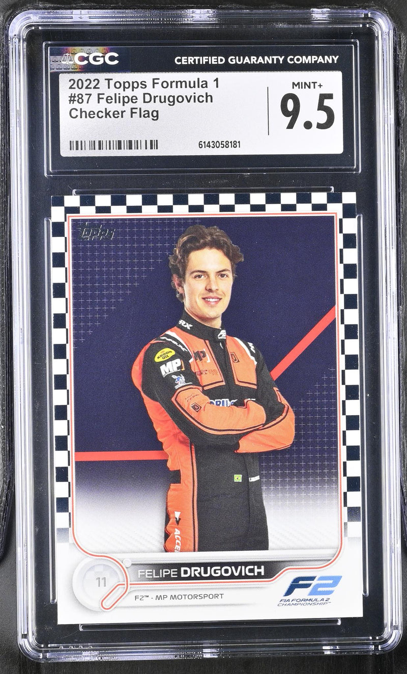2022 Topps #87 Felipe Drugovich Checker Flag CGC 9.5
