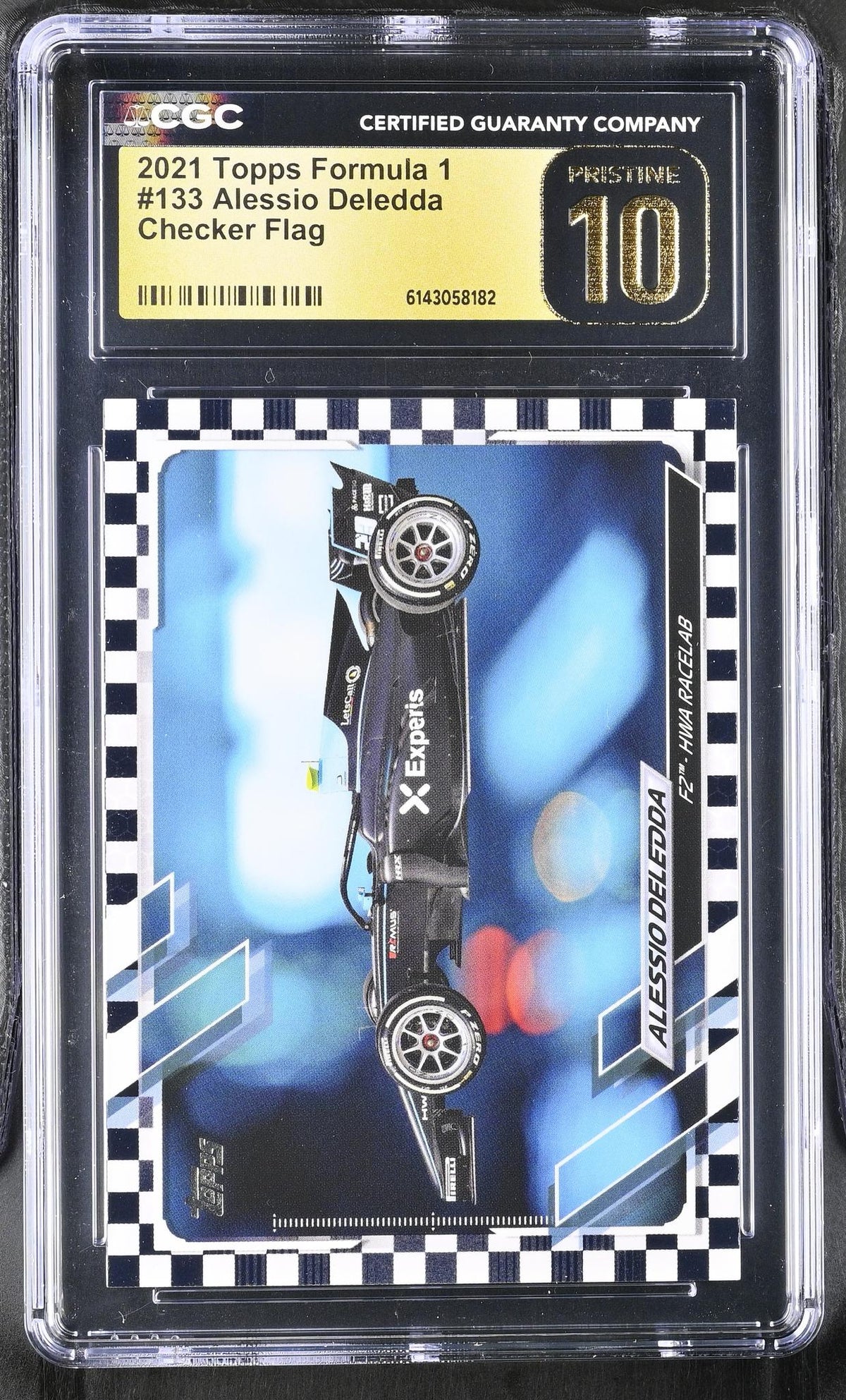 2021 Formula 1 #133 Alessio Deledda Checker Flag CGC 10