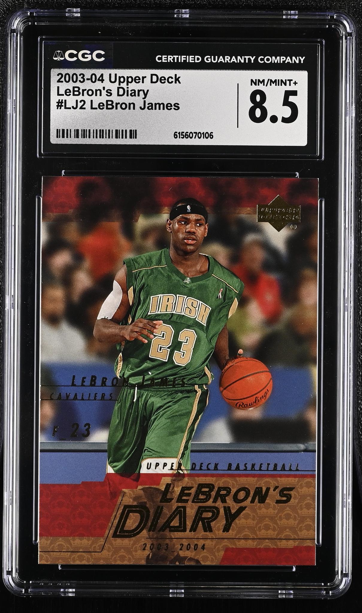 2003 LeBron's Diary #LJ2 LeBron James LeBron's Diary CGC 8.5