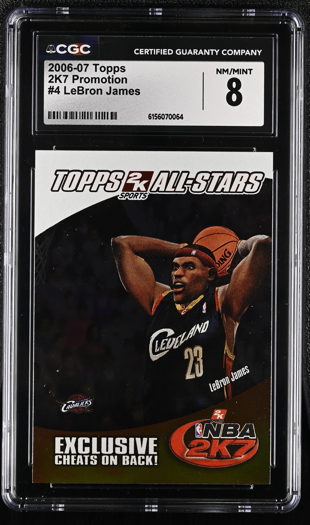 2006 Topps #4 LeBron James 2K7 Promotion CGC 8