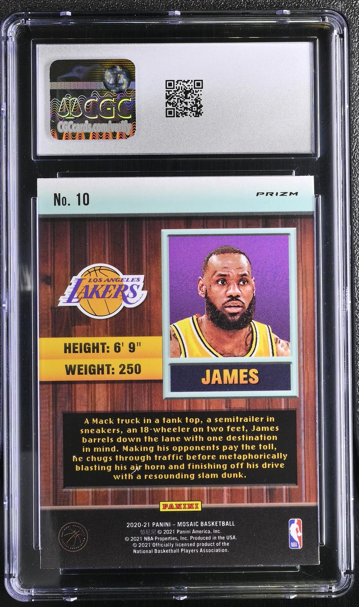 2020 Mosaic #10 LeBron James Jam Masters CGC 10