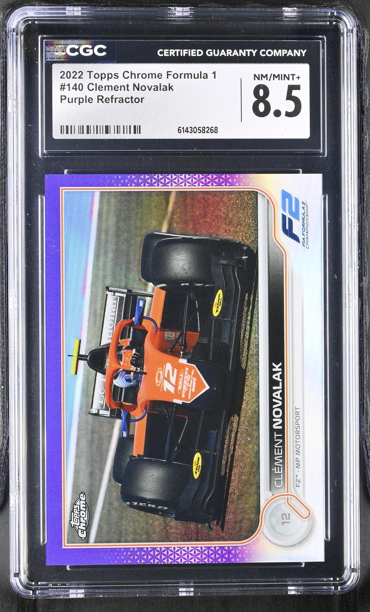 2022 Topps Chrome #140 Clément Novalak Purple Refractor /399 CGC 8.5