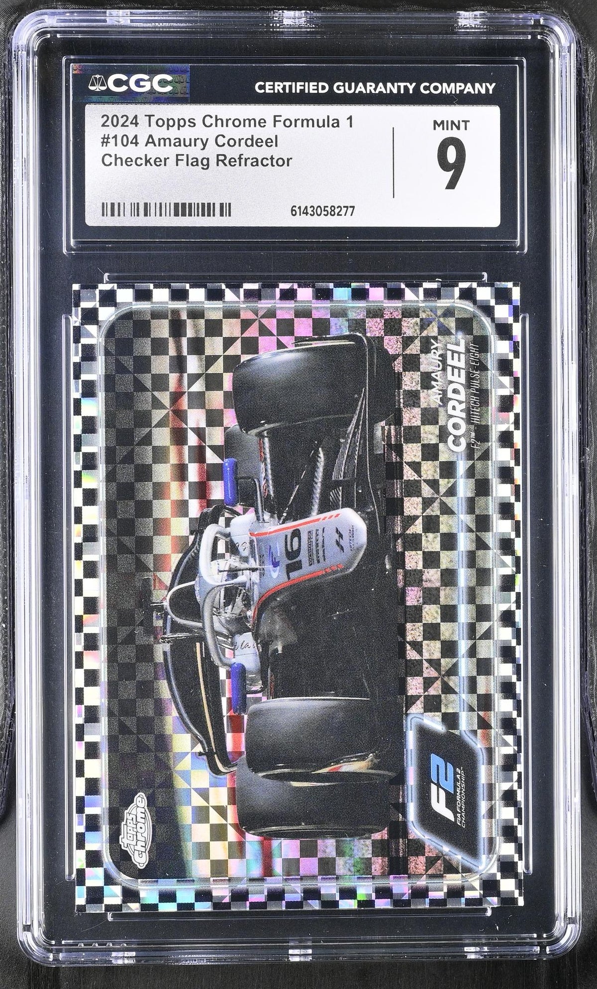 2024 Topps Chrome #104 Amaury Cordeel Checker Flag Refractor 6143058277 CGC 9