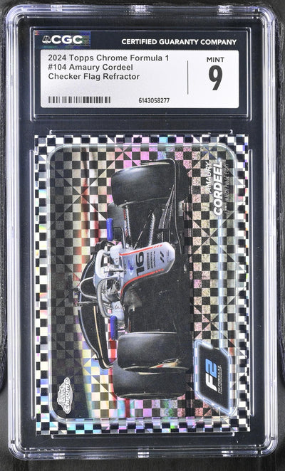 2024 Topps Chrome Formula 1 Amaury Cordeel #104 Checker Flag Refractor CGC 9